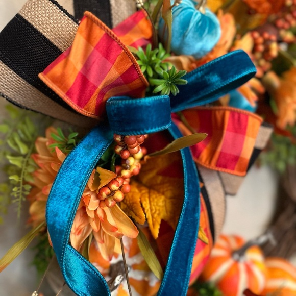 SOLD Fall Wreath - Picture 3 of 4